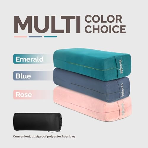 Yes4All Triple-Layer Sponge Yoga Bolster Pillow for Restorative Yoga & Meditation - Versatile Yoga Support Pillow, Balance...