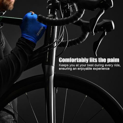 FITFIV Cycling Gloves for Men Women, Half-Finger for Bike, Gym, Weight Lifting, Workout, Riding, Outdoor Sports