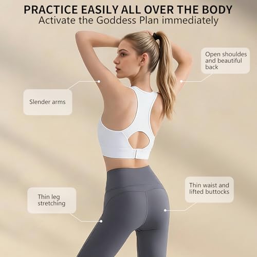 Figure 8 Fitness Resistance Band with Handles, Arm & Back Training Elastic Rope for Pure Barre Workout, Chest, Shoulder St...