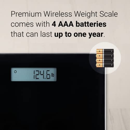 A&D Medical Digital Body Weight Scale - UC-352BLE - Bluetooth Bathroom Weight Machine, Syncs with A&D Heart Track App - 45...