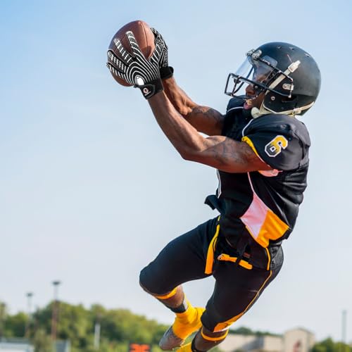 NavyGlyvux Youth Football Gloves, Super - Sticky Receiver Gloves for Kids Boasting Unbeatable Grip - The Perfect Present f...