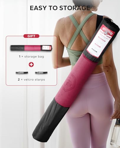 HAPBEAR Extra Large Yoga Mat - 72"x48"/78"x54", 1/4" & 1/3" Thick, Non-Slip, Durable, Eco-Friendly, Wide Exercise Mat for ...