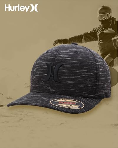 Hurley Men's Caps - One & Only Flexfit Baseball Cap - Fitted Hats for Men (S-XL)
