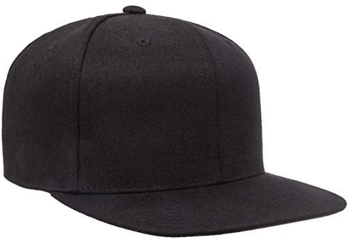 Flexfit Men's 110 Classic Snapback Baseball Cap, Black, One Size