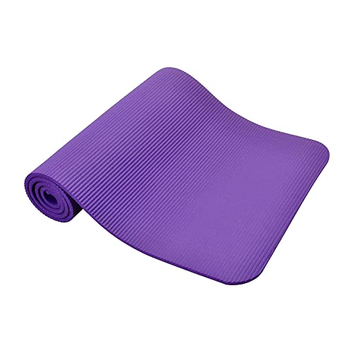 Fitvids All Purpose 1/2-Inch Extra Thick High Density Anti-Tear Exercise Yoga Mat and Knee Pad with Carrying Strap, Multip...