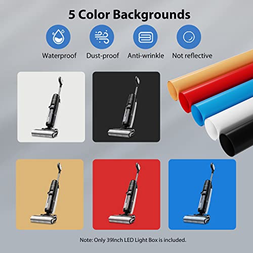 Takerers Photo Studio Light Box,39x39 Inch/100x100cm 210 LED Professional Photo Background Shooting Tent with 3 Stepless D...
