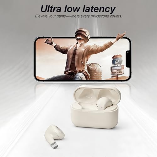 Anjetsun Wireless Earbuds for Daily Use, Semi-in-Ear Wireless Audio Headphones with Microphone, Touch Control, Type-C Char...