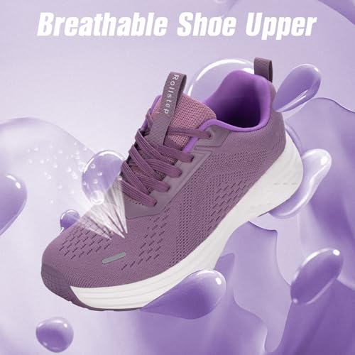 Rollstep Wide Toe Box Shoes Women Sneakers Extra Wide Width Arch Support Non-Slip Tennis Athletic Ultralight Running Shoes...