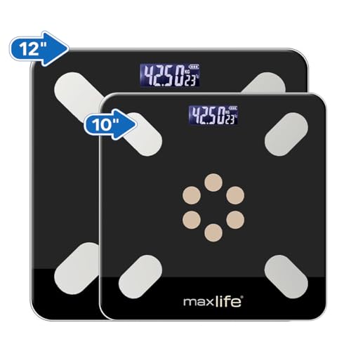 MaxLife Smart Scale for Body Weight, Digital Bathroom Scale BMI Weighing Bluetooth Body Fat Scale, Body Composition Monito...