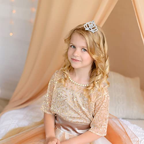 Princess Crown Comb Set for Girl 18 Pcs Silver Tiara Crown with Comb Crystal Tiara Headband Rhinestone Hair Piece Toddler ...