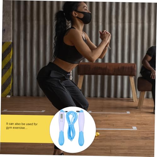 Alipis Electronic Counting Jump Rope Fitness Training Steel Wire Exercise Skipping Rope Digital Counter Outdoor Workout Ho...
