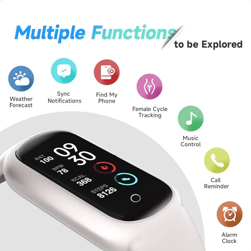 TOOBUR Fitness Tracker Watch with Heart Rate/Sleep Tracker/IP68 Waterproof, Activity Tracker with Pedometer Step Counter, ...