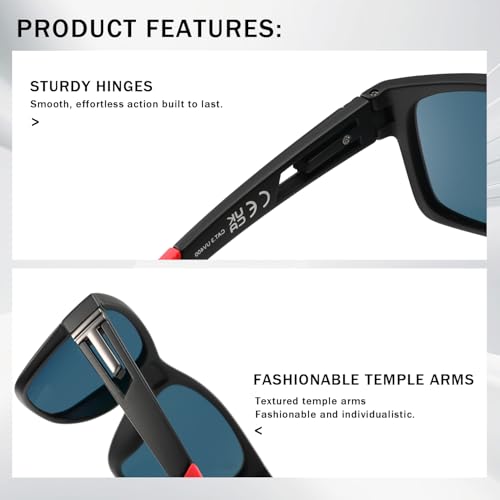 kimorn Polarized Sunglasses for Men, Lightweight Mens Sunglasses UV400 Protection