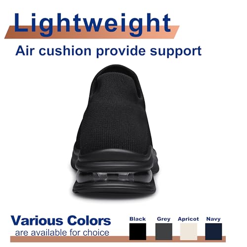 Mens Walking Shoes Slip on Lightweight Running Shoes Workout Athletic Tennis Shoes Gym Sneakers