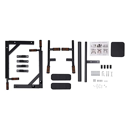 TMHWYP Wall Mounted Pull Up Bar Chin for Indoor Home Gym Workout, Power Tower Set Training Equipment Fitness Dip Stand Sup...