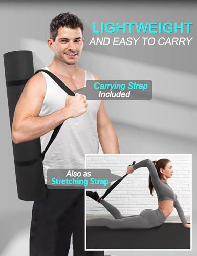 Extra Long & Wide Thick Yoga Mat for Tall Men & Women, 84'' x 32'' x 7mm Oversized Yoga Mat Double-Sided Non Slip, Pro TPE...
