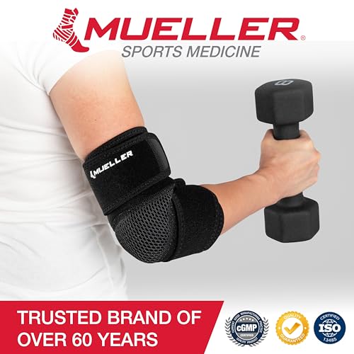 MUELLER Sports Medicine Adjustable Elbow Brace, Elbow Pain Relief Support Sleeve for Men and Women, For Tennis, Golf, Pain...
