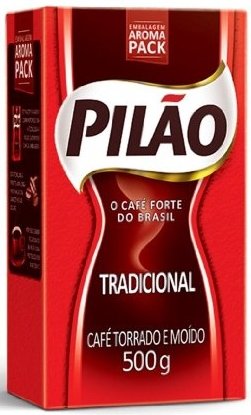 Coffee Rost and Ground - Caf Torrado e Mo do - Pilao 17.60oz. (500g) - GLUTEN-FREE - (PACK OF 16)