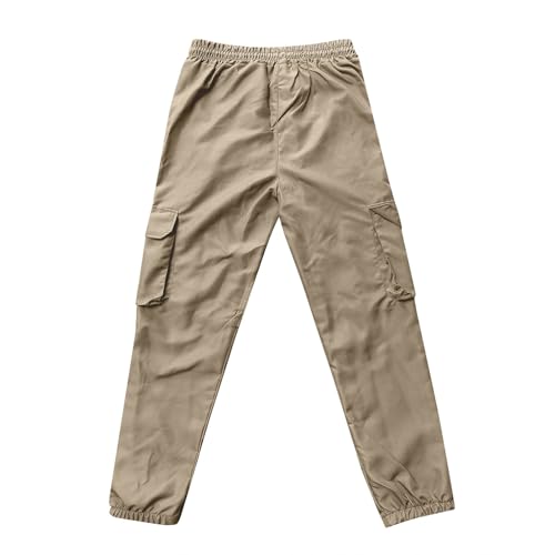 Men's Lightweight Cargo Pants Fashion Elastic Waist Drawstring Joggers Pants Plus Size Casual Tapered Sweatpants with Pockets