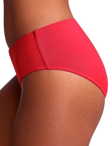 CRZ YOGA Mid Waisted Bikini Bottoms for Women - Full Coverage Bathing Suit Swimsuit Basic Swim Briefs
