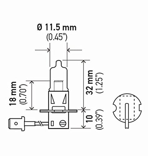 Hella H3 project piece Halogen Bulb, 12V, 55W, Standard Size, Multi-Color, Glass Material