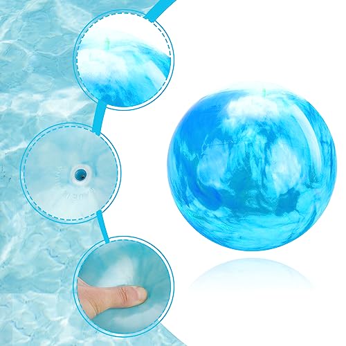 Grevosea 15 Inch Large Bouncy Ball Inflatable Balls Beach Ball Marbleized Bouncy Ball Colorful Cloud Bouncing Balls for Ad...