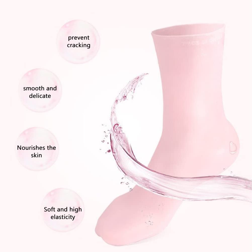 Moisturizing Socks, Aloe Socks, Silicone Socks, Foot Spa Gel Silicone Socks for Women, Pedicure Socks for Repairing Dry Feet, Cr
