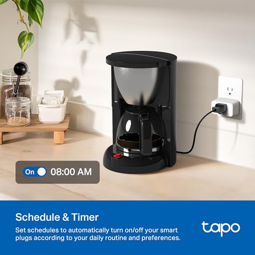 TP-Link 𝗧𝗮𝗽𝗼 Smart Plug Wi-Fi Mini, Energy Monitoring, Compatible with Alexa & Google Home & Samsung SmartThings, Time...