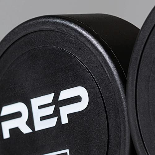 REP Fitness Urethane Coated Round Dumbbells, 5 to 100 lbs, Singles or Pairs, With or Without Rack, Steel Core, Rubber Enca...
