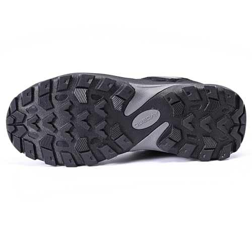 Queday Waterproof Hiking Boots for Women Men Non Slip Leather Outdoor Backpacking Shoes All Terrain Lug Sole Camping Climb...