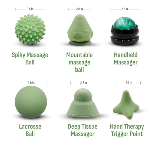 Physical Therapy Pain Relief Massage Ball Set for Trigger Point Release - Myofascial Release Tool & Deep Tissue Massage Se...