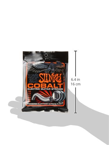 Ernie Ball Skinny Top Heavy Bottom Slinky Cobalt Electric Guitar Strings, 10-52 Gauge (P02715)