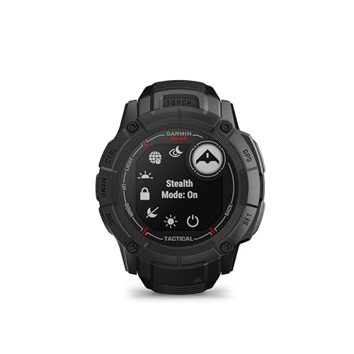 Garmin Instinct 2X Solar - Tactical Edition, Rugged GPS Smartwatch, Built-in Flashlight, Ballistics Calculator, Solar Char...