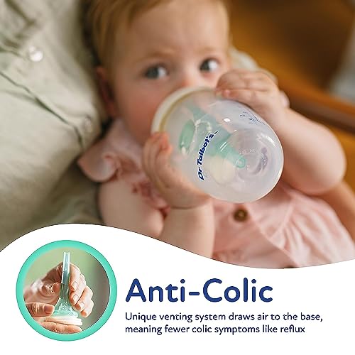 Dr. Talbot's Silicone Anti-Colic Bottles - Self-Sterilizing Baby Bottles for Newborns - (2-Pack) 8 oz - Pink