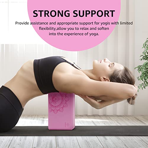 Overmont Yoga Block 2 Pack Supportive Latex-Free EVA Foam Soft Non-Slip Surface for General Fitness Pilates Stretching and...