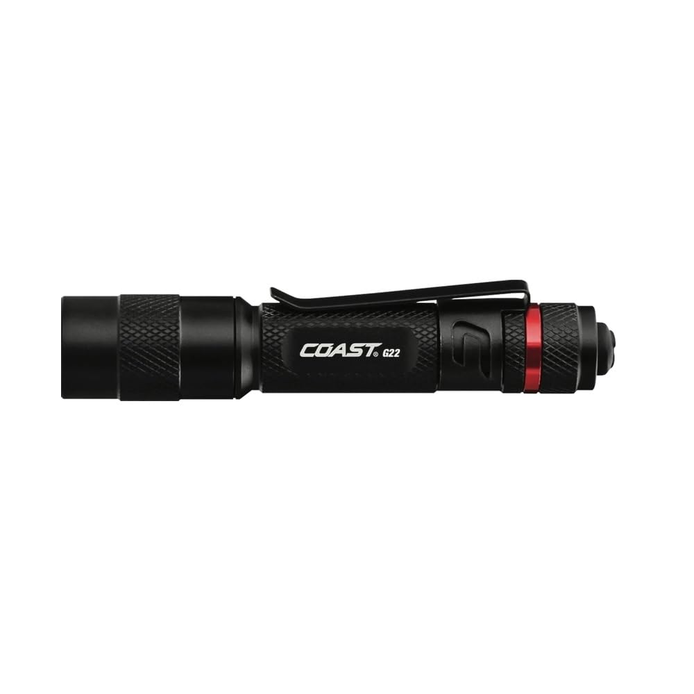 Coast G22 Led Flashlight, 100 Lumens, Black, One Size, Model Ctt30142, Plastic Material, Aaa Battery