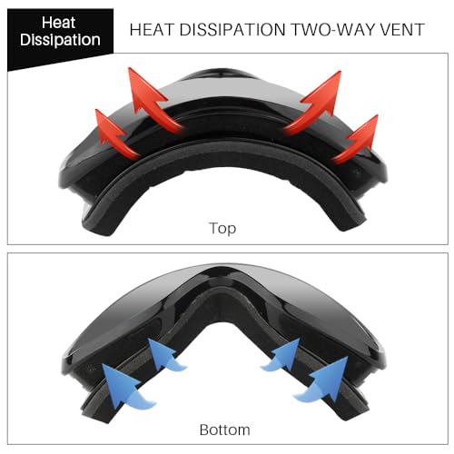 GGBuy Ski Goggles Frameless Anti-Fog Windproof OTG Design Snowboard Goggles UV400 Block Eyes Protect Lens Adult Youth