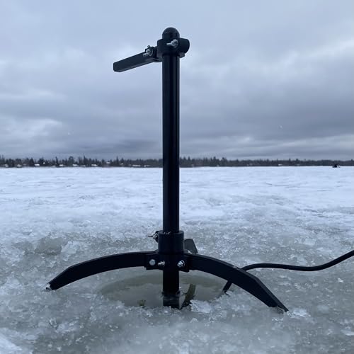 Stratum Outdoors Transducer Pole with Ice Mount, Tripod Mount for Ice Fishing, Adjustable 30"-60" Telescoping Pole, Smooth...