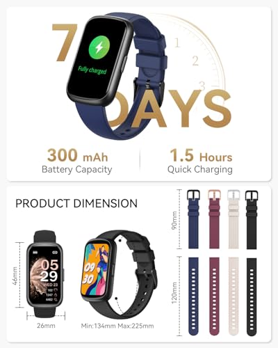 Fitness Tracker, Smart Watches for Women Men with Heart Rate/SpO2/Sleep Monitor, IP68 Waterproof Fitness Watches for Women...
