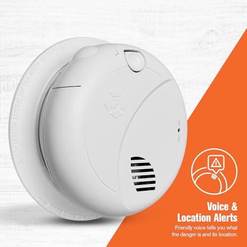 First Alert Interconnect Hardwire Smoke Alarm with Battery Backup & Voice Alerts, 3-Pack