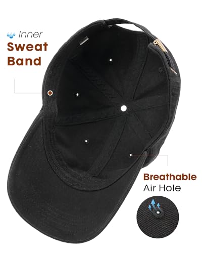 FURTALK Unisex Vintage Washed Unstructured Baseball Cap Washed Cotton Adjustable Dad Hat