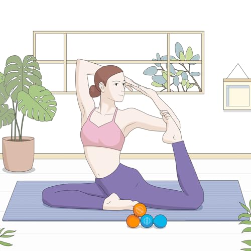 MURLIEN Peanut Massage Ball, Double Lacrosse Ball for Myofascial Release, Trigger Point Therapy, Muscle Relief, Acupoint M...
