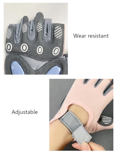 ANJMEICH Fitness Sports Gloves, Machine Training Gloves, Anti-Slip Wear, Outdoor Sports Cycling Gloves (Black, M)