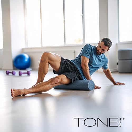Tone Fitness High Density EPP Foam Exercise Foam Roller for Yoga, Pilates, Stretching, Massage, and Recovery | Multiple Si...