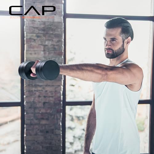 CAP Barbell 15 lb Adjustable Dumbbell – Compact Cast Iron Weight | Multiple Options