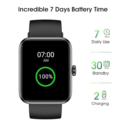 TYKOIT Smart Watch, Fitness Tracker with Heart Rate Monitor, Blood Oxygen, Sleep Tracker, 41mm Touchscreen Smartwatch for ...