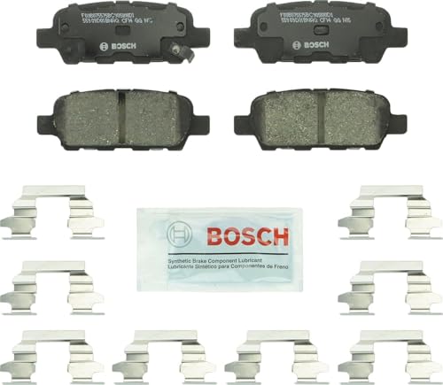 BOSCH BC905 QuietCast Premium Ceramic Disc Brake Pad Set - Compatible with Select Infiniti FX, G, M, Q; Nissan 350Z, 370Z, Altima, Juke, Maxima, Murano, Pathfinder, Quest, Rogue, Sentra + More; REAR