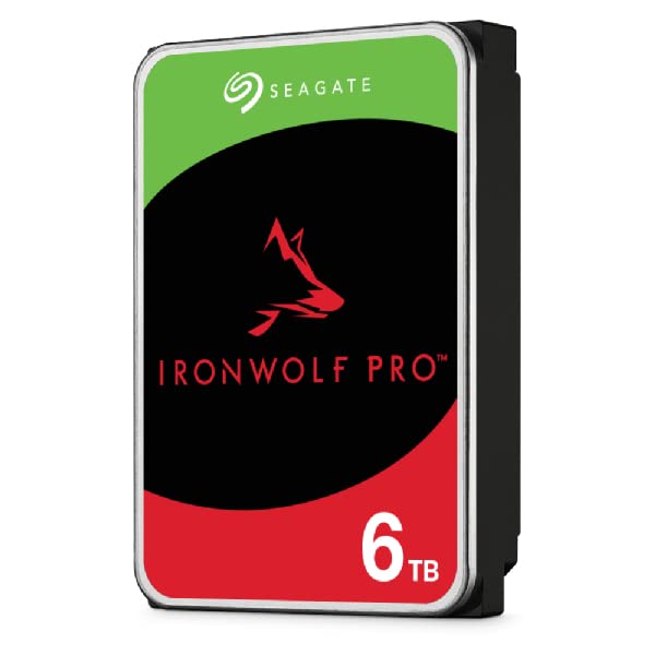 Seagate Ironwolf Pro, 6 Tb, Enterprise Nas Internal Hdd -Cmr 3.5 Inch, Sata 6 Gb/S, 7,200 Rpm, 256 Mb Cache For Raid Network Att
