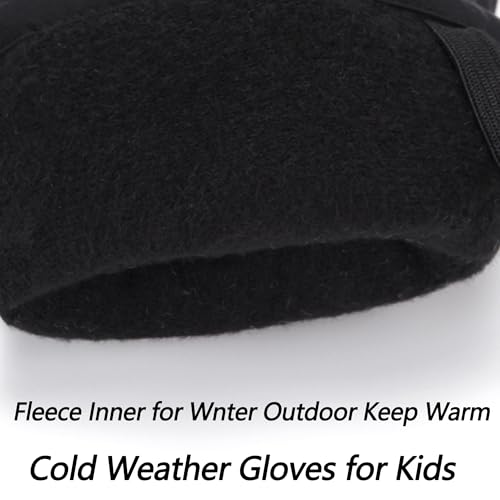 CLeemuziN Kid-Girl Winter Snow-Ski-Gloves Cold-Weather-Mittens Water-Repellent Thermal-Gloves for 3-5T Baby-Boy Outdoor Warm