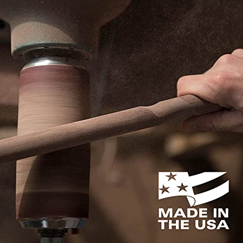 Brazos Rustic Wood Walking Stick, Hickory, Traditional Style Handle, for Men & Women, Made in The USA